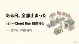 社内の自動化が、ある朝まとめて止まる前に。段階移行で止まらない仕組みにする判断材料(n8n→Cloud Run)