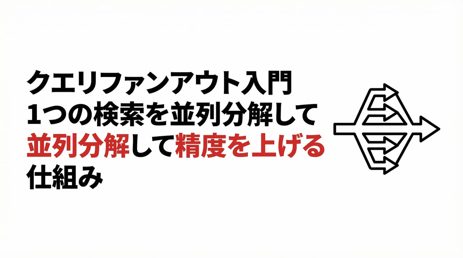 クエリファンアウト入門|1つの検索を並列分解して精度を上げる仕組み