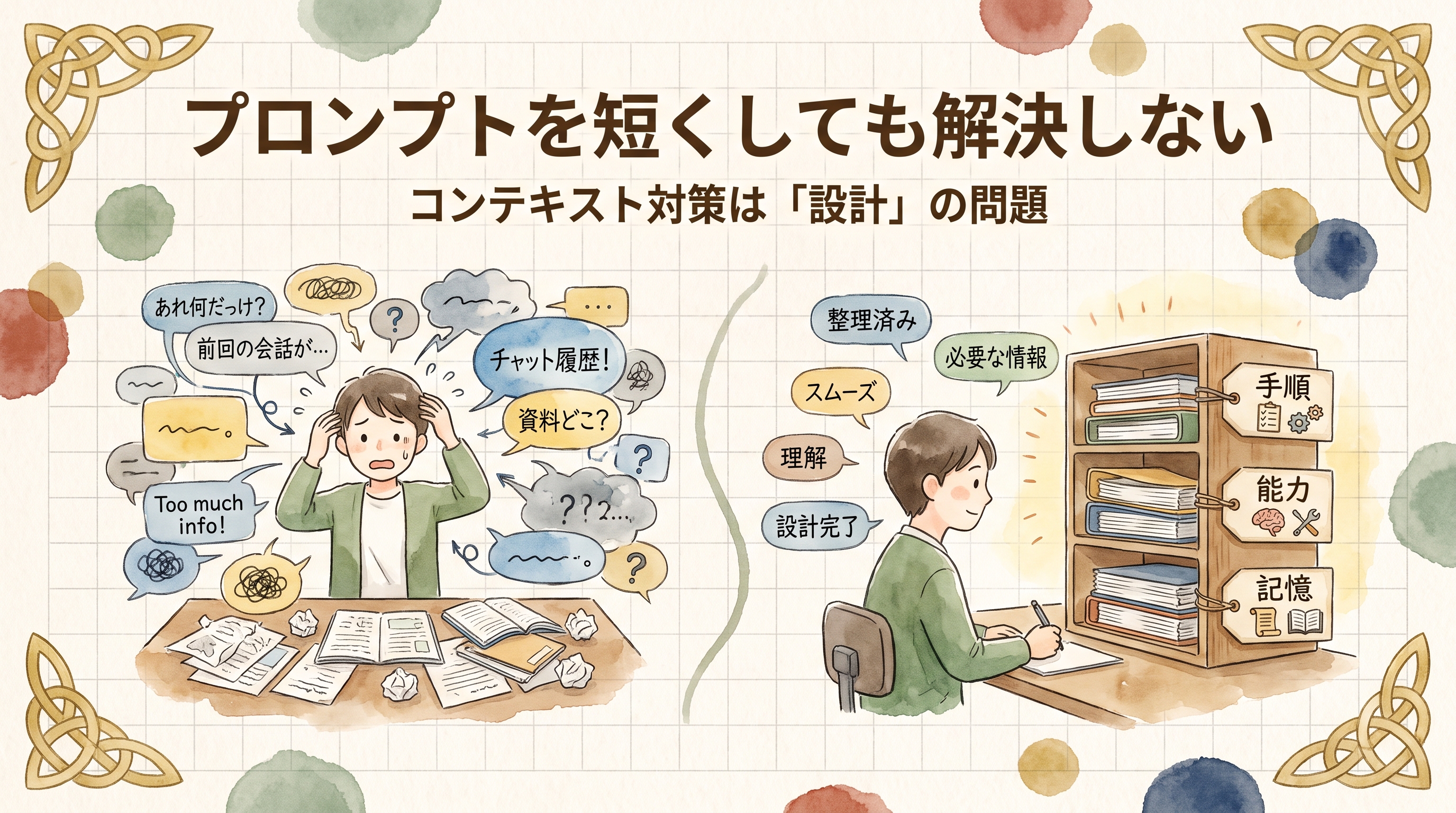 AIエージェントの精度が落ちる本当の理由 — コンテキストエンジニアリングで「文脈」を設計する
