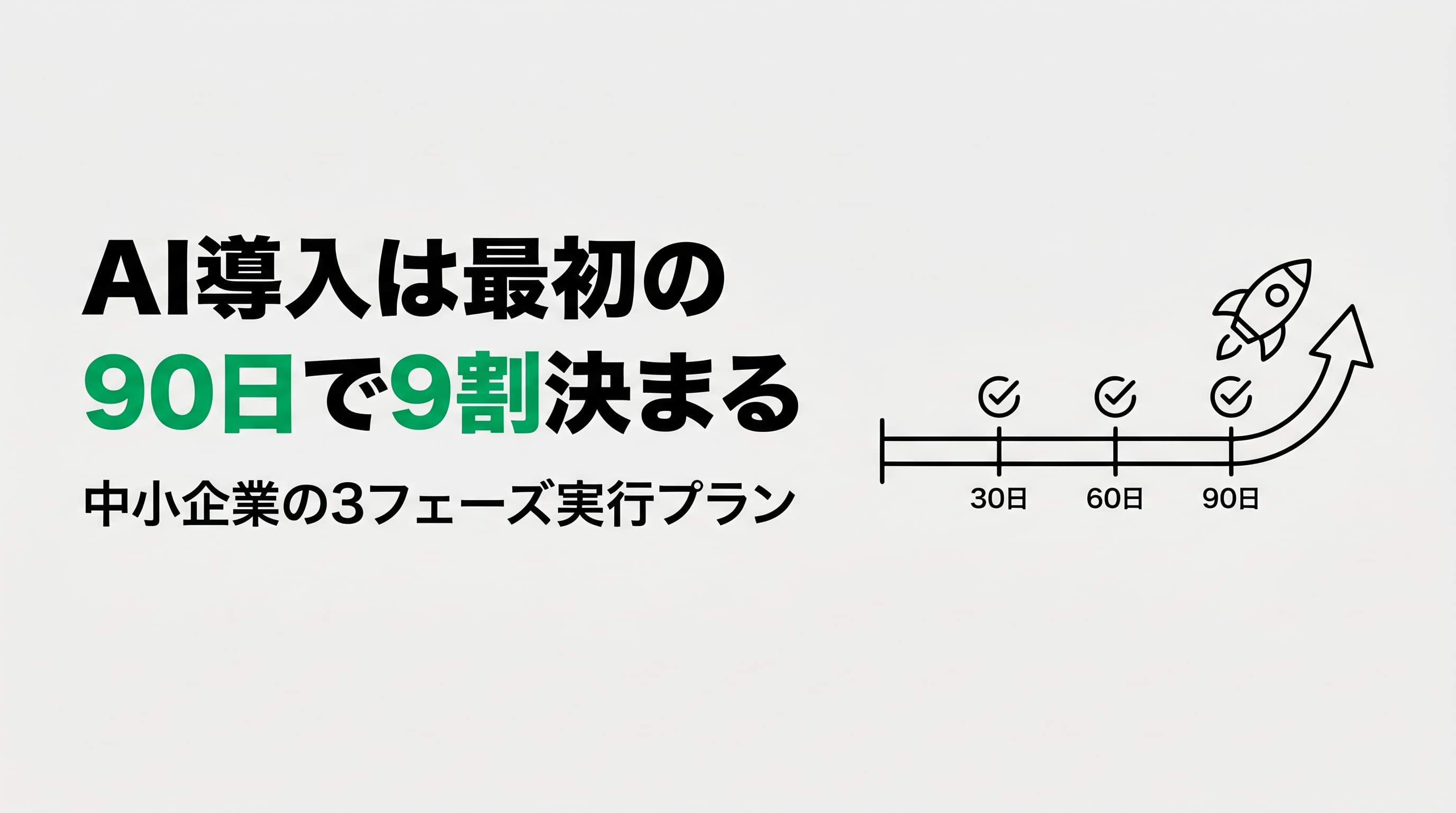 中小企業のAI導入は最初の90日で9割決まる——やるべきこと・避けるべきことを実体験から整理